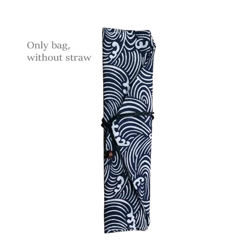 EIMAI 10 шт./компл. бамбуковая Питьевая соломинки многократного использования экологически чистое изделие с Чистящая Щетка для вечеринки, дня рождения свадьбы панели инструментов - Цвет: Bag-B