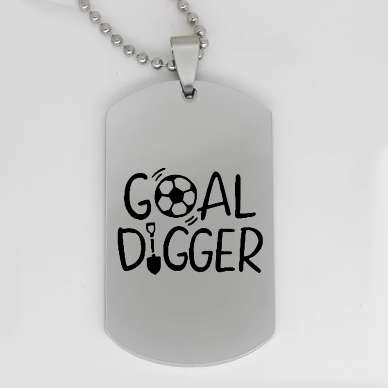 

Ufine jewelry girl gift pendant army card goal digger football lover stainless steel customed necklace N4241