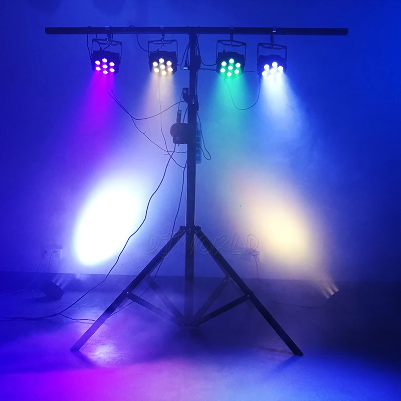 LED Par 7x12 Вт RGBW 4в1 сценический движущийся кабель DMX 512 Светодиодная лампа для клубов