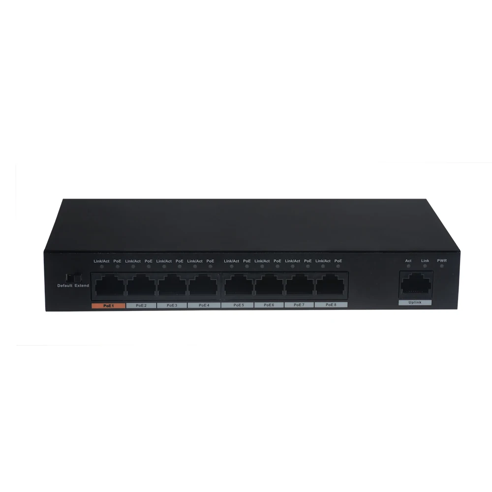 DH DH-S1500C-8ET1ET-DPWR with logo PoE Switch 8CH Ethernet Power Support 802.3af 802.3at POE POE+ Hi-PoE Standard |