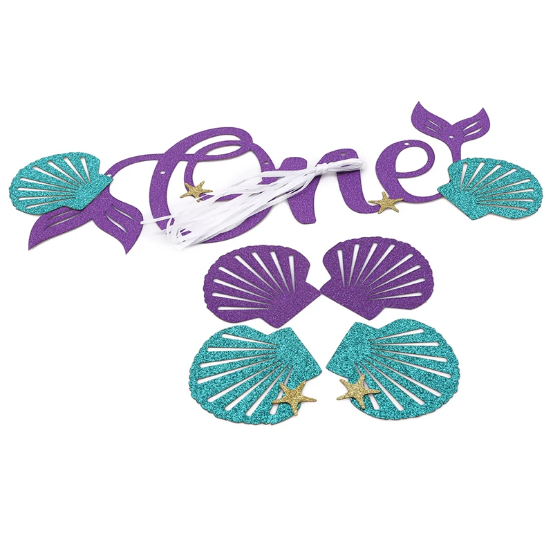 2020 новый счастливый день рождения Русалка тема установлен на бумажный Бантинг