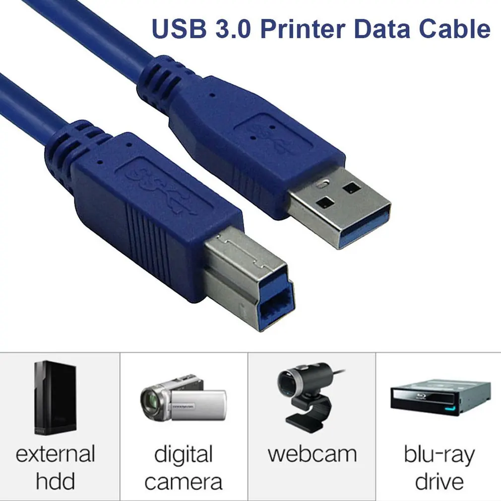 Сверхскоростной USB 3 0 тип A Мужской к B кабель для принтеров/сканеров метра|Кабели