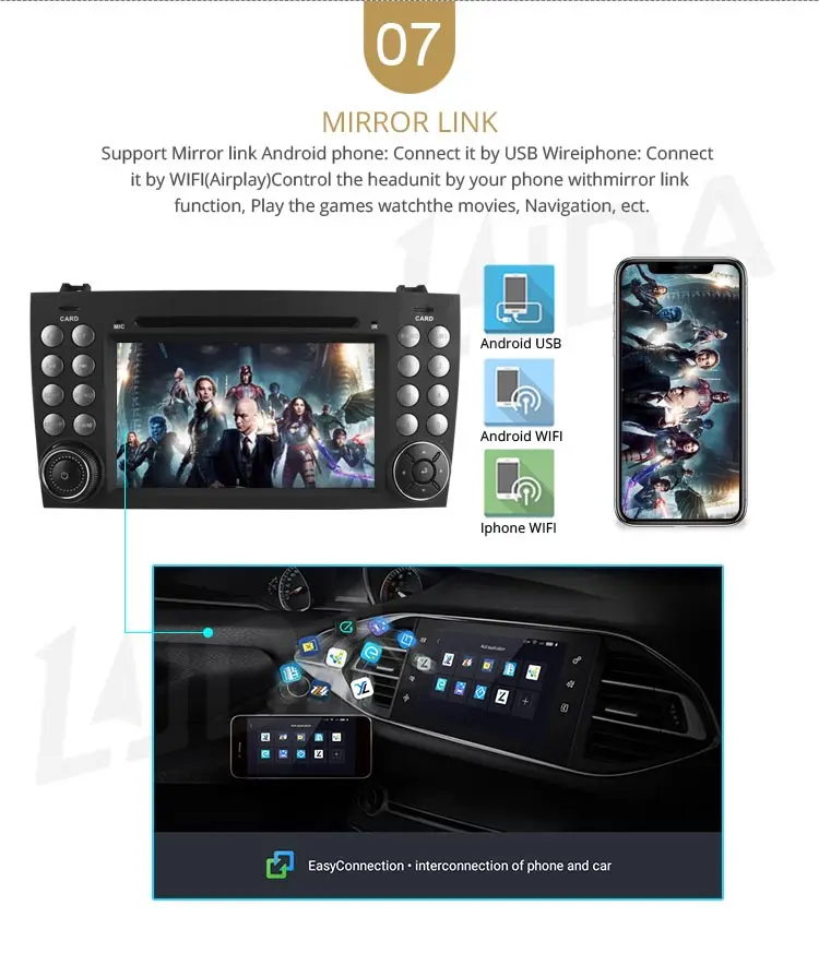 LJDA 2 Din Android 10,0 dvd-плеер автомобиля для Mercedes Benz W171 2008-2011 SLK КЛАСС R171 SLK200 SLK230 SLK280 Мультимедиа gps радио