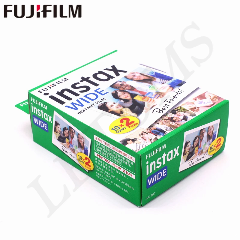 10-100 листов Fujifilm Instax Wide White edge+ Rainbow+ Black films для камеры моментальной печати Fuji 300/200/210/100/500AF