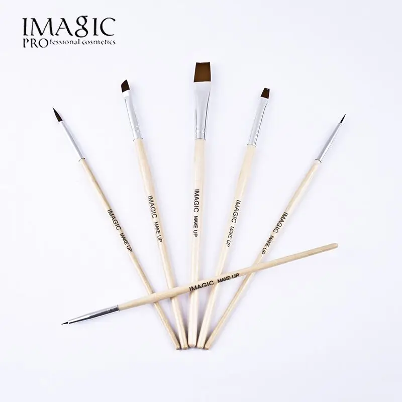 6pcs Paint Brush Бренд imagic, 12 цветов, флеш-Палитра для тату, краска для лица, для тела, масляное размазывание, стойкий блеск, краска для тела, тату для лица, инструмент для макияжа, художественный инструмент - Цвет: 6pcs Paint Brush