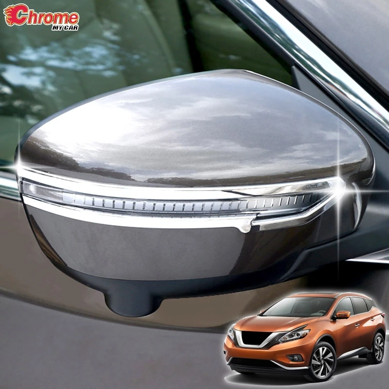 

Для Nissan Murano, боковая дверь, боковое зеркало заднего вида, крыло, хромированная Обложка, 2015, 2016, 2017, 2018, ободок, аксессуары, Набор стикеров для а...