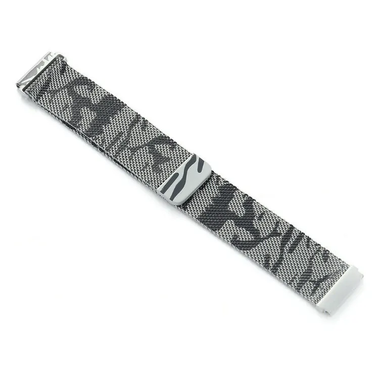 camouflage gray Ремешок 22 мм 20 мм для samsung Galaxy Watch 42 мм 46 мм Миланская Петля из нержавеющей стали для samsung gear Classic Frontier Amazfit bip - Цвет ремешка: camouflage gray