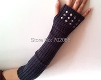 knitted fingerless gloves ballet dance glove arm warmers mitten fashion mixed style color 24 pairslot3812