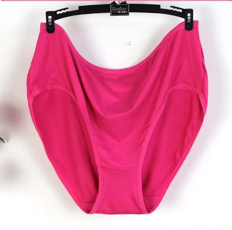 Розово-красный Новое поступление ropa interior femenina размера плюс 7XL высокая талия тонкие супер большие мягкие трусы для мамы Нижнее белье женские трусики - Цвет: Розово-красный