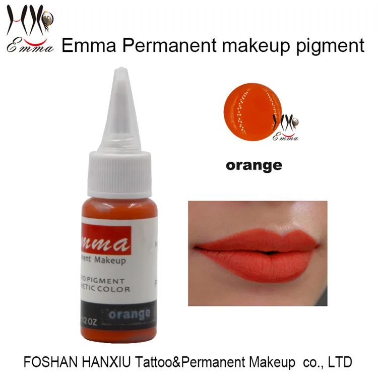 orange Профессиональная бутылка краски для татуажа, пигмент для тату-арта, бровей, губ, Перманентный макияж, чернила, принадлежности - Цвет: orange
