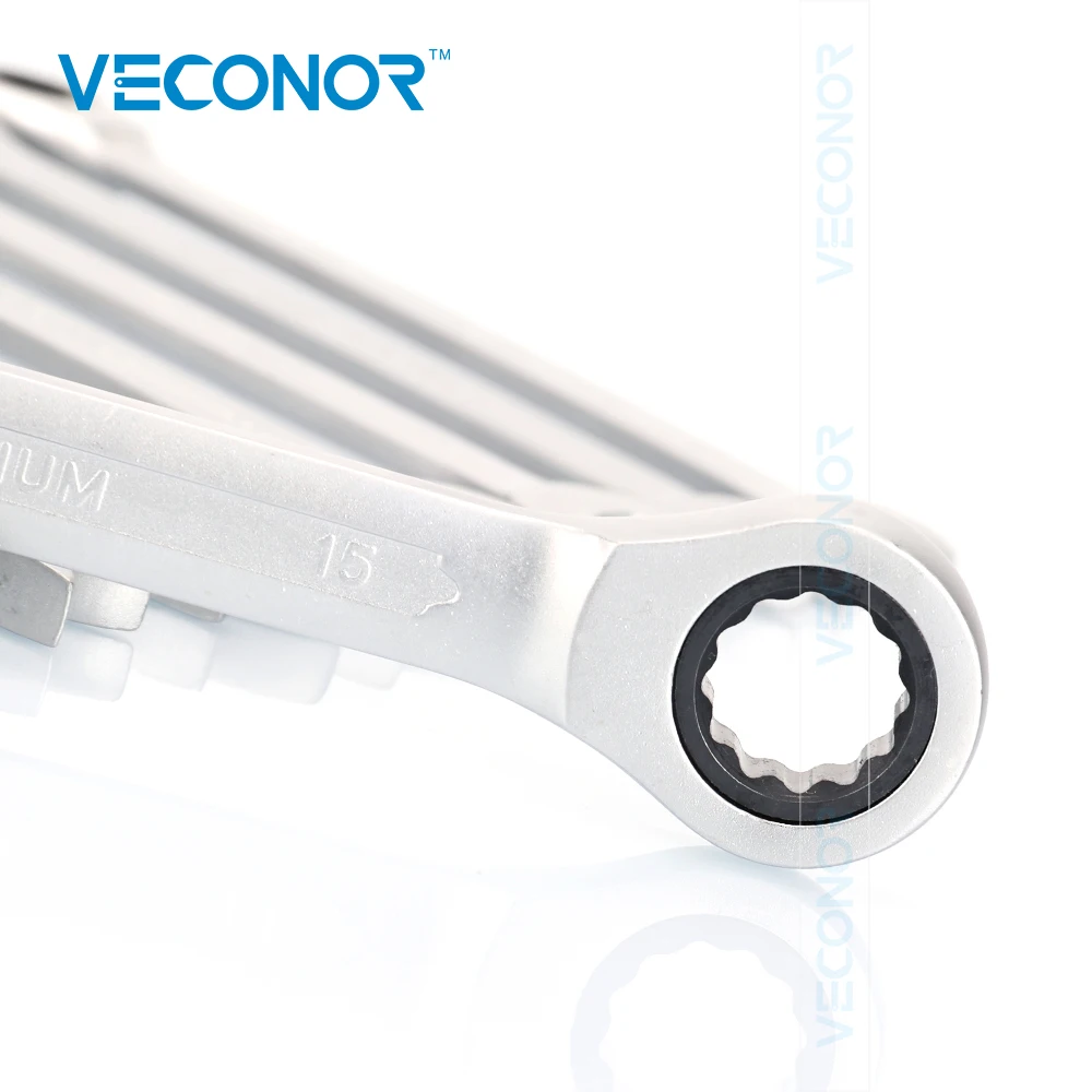 Набор гаечных ключей Veconor 8 шт. профессиональные с реверсивной головкой храповым