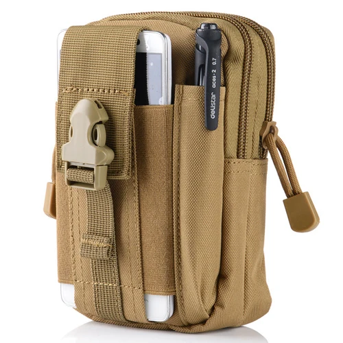 Wolf Brown Тактический Чехол Molle EDC, Универсальный гаджет, поясная Сумка для кемпинга, туризма, на открытом воздухе, органайзер для инструментов, чехол для сотового телефона, держатель D30 - Цвет: Wolf Brown