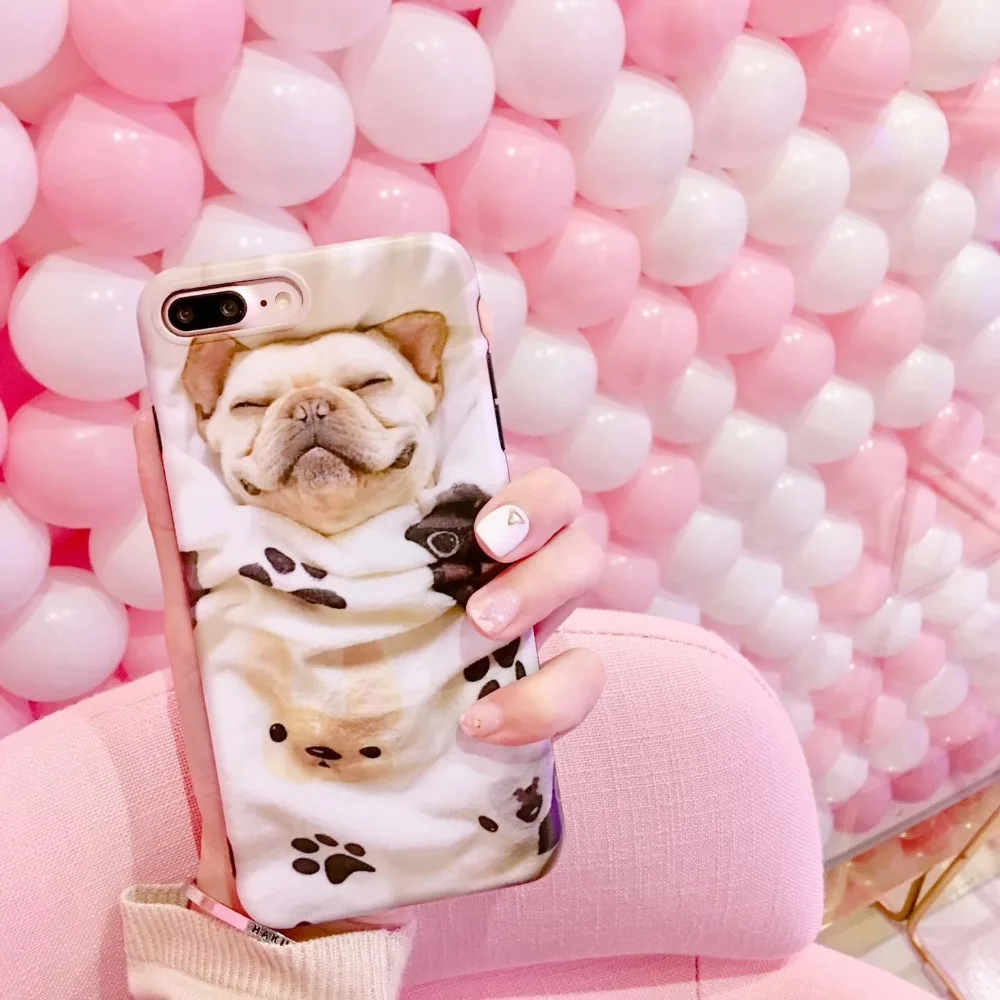 Супер мило собака Сибирский хаски belldog IMD TPU чехол для Iphone66S 7 s 8 6 Plus плюс |