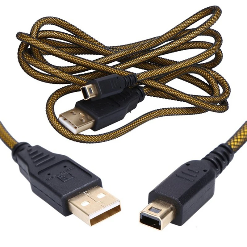 Позолоченный порт USB кабель для передачи данных для 3DS XL синхронизация питания зарядное устройство кабель для зарядки для nintendo 3DS XL/3DS/NDSi XL 2DS зарядное устройство