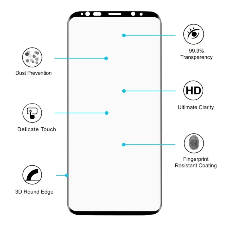 ENKAY Hat Prince для Galaxy S9 + 3D полноэкранная передняя задняя ПЭТ HD защитная пленка экрана
