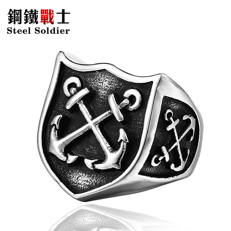 Стальной солдат Горячая продажа кольцо якоря из нержавеющей стали популярное