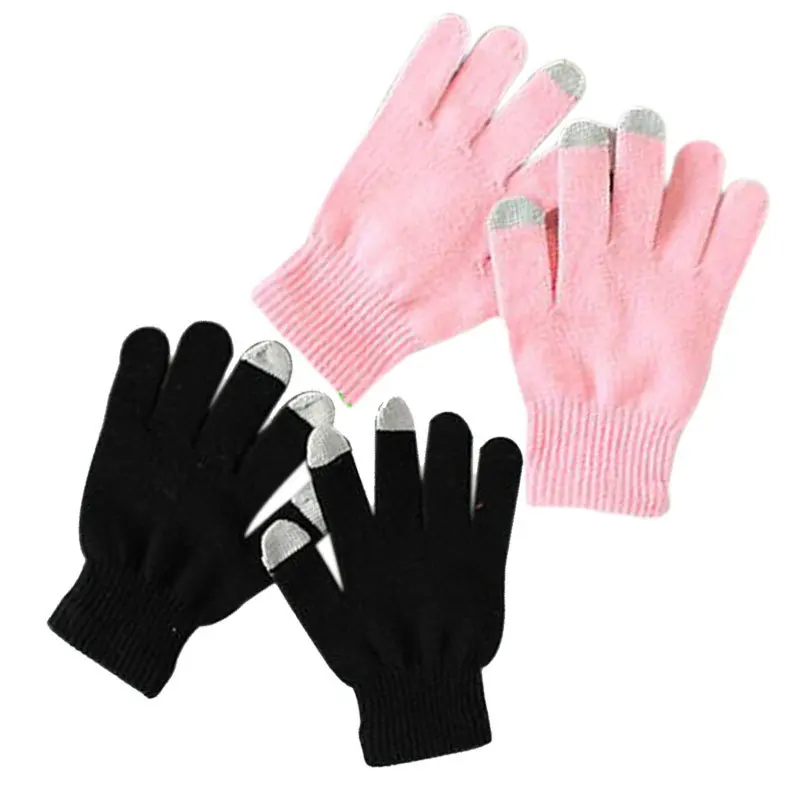 Женские перчатки 2017 унисекс Мужские Зимние теплые вязаные для сенсорных экранов