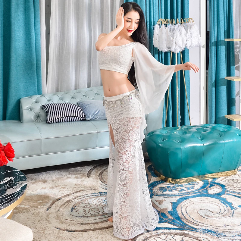 

New Belly Dance Costume Lace Fairy Skirt Suit belly dance acrobatics clothingFor Women Sexy Belly Dancing X77