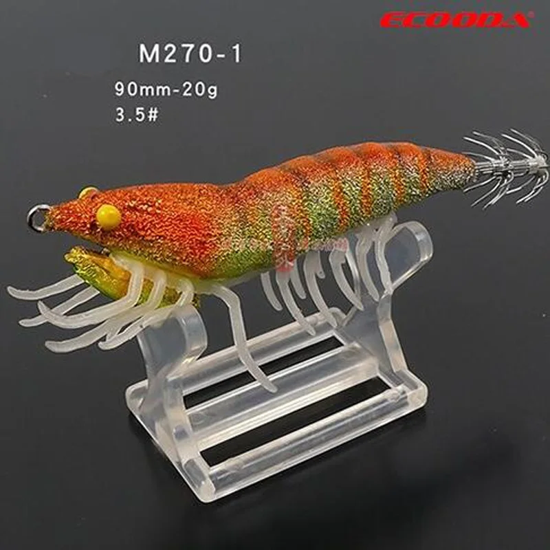 90-M270-1 Оригинальная светящаяся приманка для креветок, крючок для кальмара, джиг, приманка для рыбалки, 12 г/20 г, разные цвета - Цвет: 90-M270-1