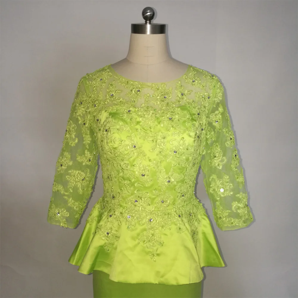 JIERUIZE robe de soiree зеленые кружевные вечерние платья Русалочки с аппликацией Длинные
