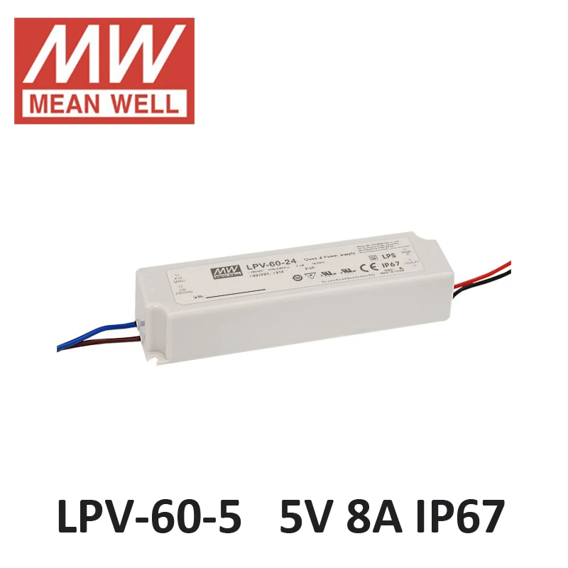 блок питания регулируемый Meanwell 5 В Led постоянное напряжение привод LPV 60 один выход