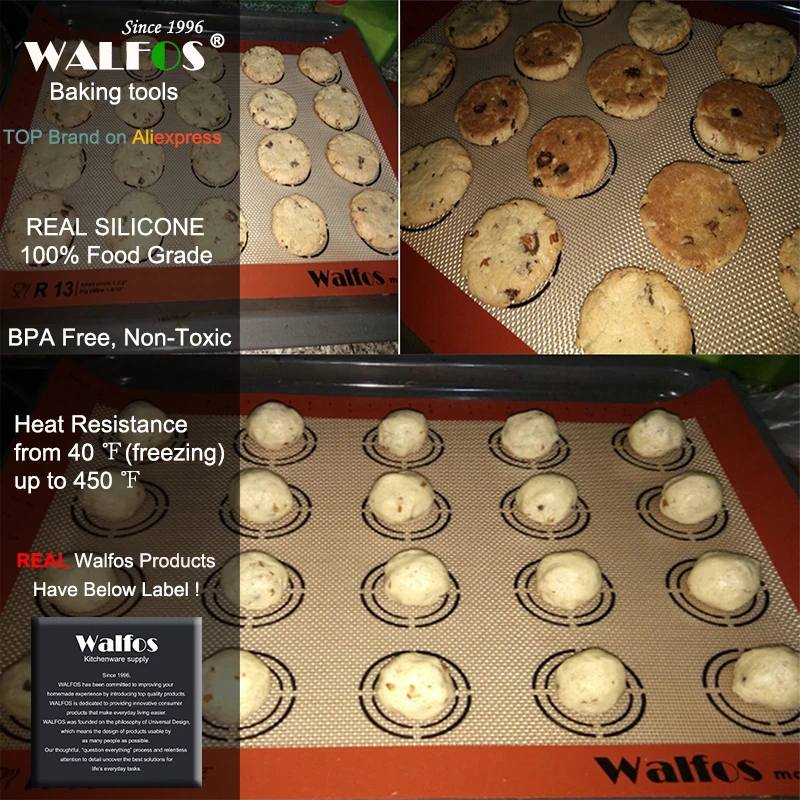 Антипригарный силиконовый коврик WALFOS для выпечки инструменты раскатки теста