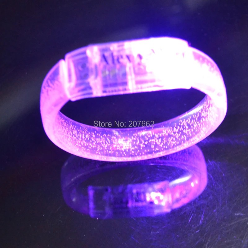 720 шт./лот сделать логотип светодиодный проблесковый маячок акриловый браслет