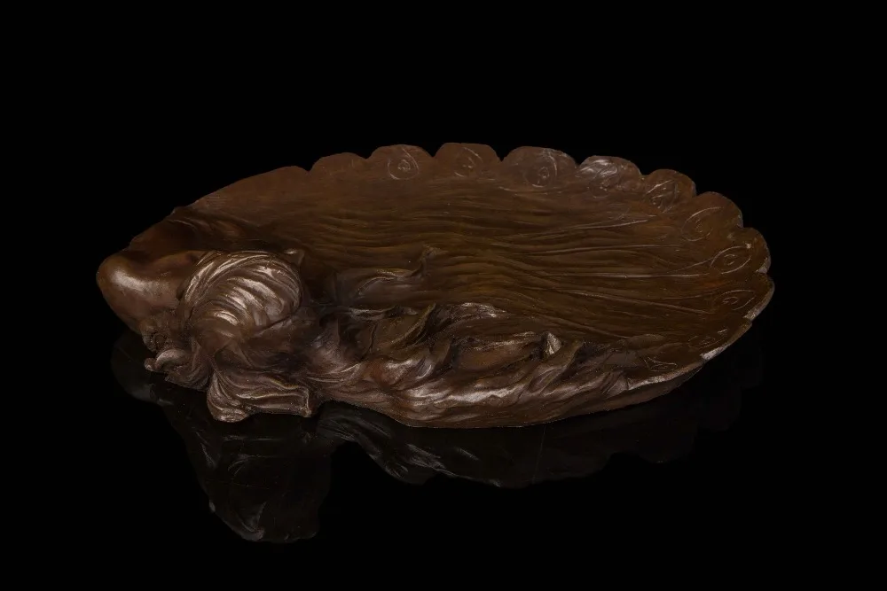 Классические женские бронзовые статуи античный компот sculpure фруктовый поднос