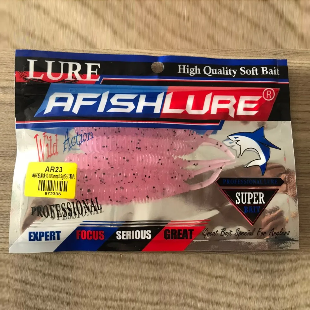 

5pcs/lot Soft Lure 100mm 4.5g Plastic Maggot Fishing Bait Esfishing Worms Bass Fishing Lure Artificial Bait Silicone Baits