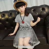 girls clothes children clothing solid color t shirtpetal beltskirt 3pcs suit for 3 13 years kids clothes girls clothing set