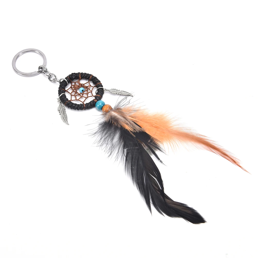 Природный дар проверки Dream Catcher Чистая с Бусины перьями стене висит украшение