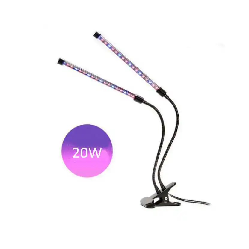 

Full Spectrum LED Grow Light 20W 9 Modes Dimming Phyto Clip Light 220V 110V for Indoor Vegs Hydroponic System Plant Grow Lamps