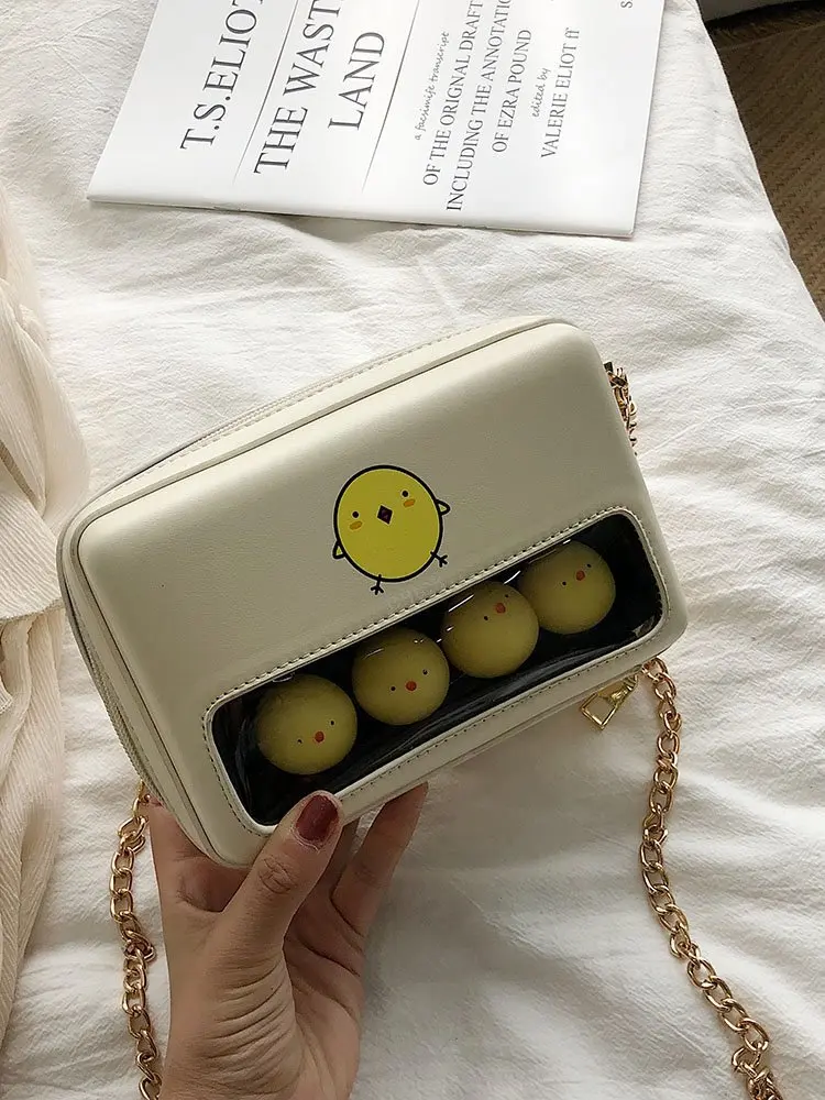 Летние новые модные сумки для женщин pu кожаные сумки женские повседневные Мультяшные цепи женская сумка-мессенджер сумки на плечо