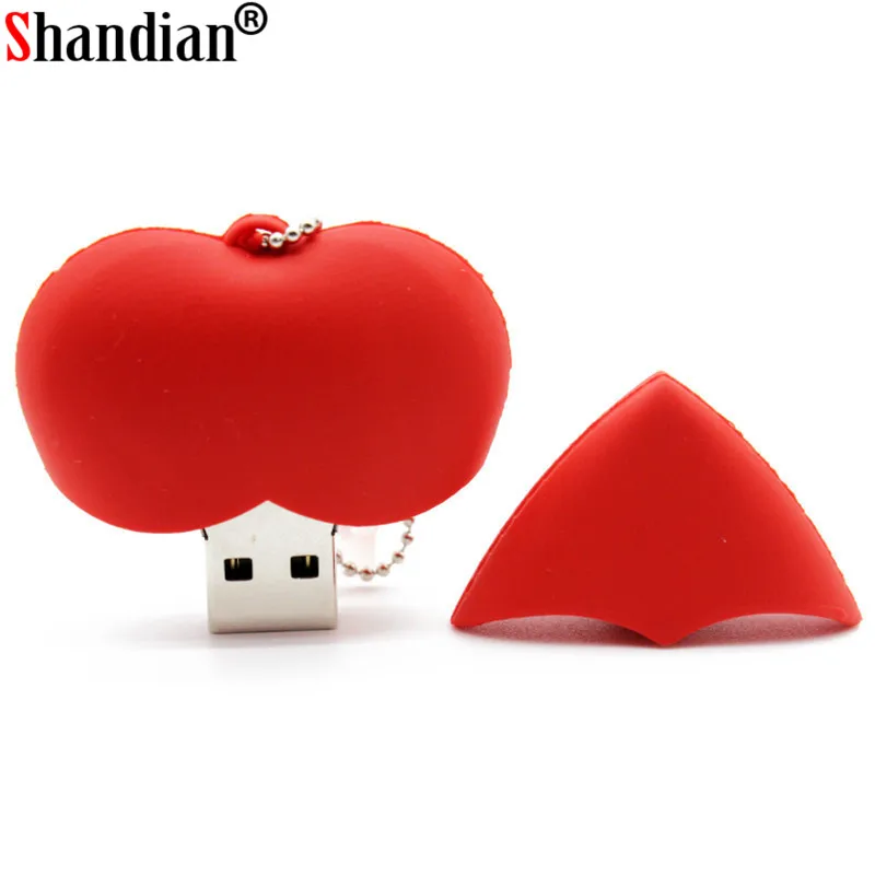 SHANDIAN любовь сердце стиль usb флеш-накопитель 4 ГБ 8 ГБ 16 ГБ 32 ГБ 64 Гб usb палка usb флеш-накопитель pendriver 2,0 u флэш-накопитель подарок