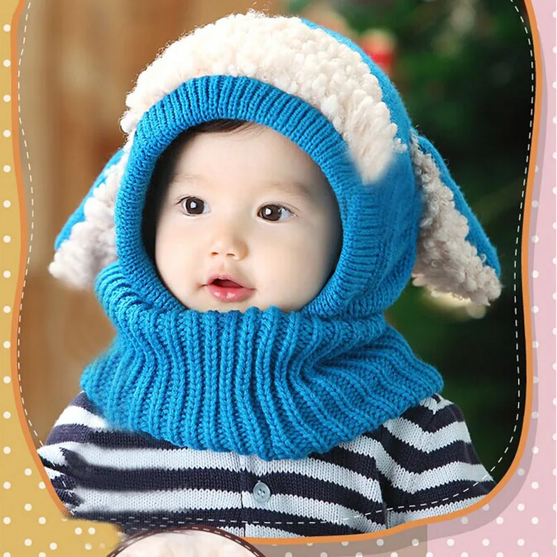 Новинка 2017 года высокое качество шапки шарфики с капюшоном зимние для малышей