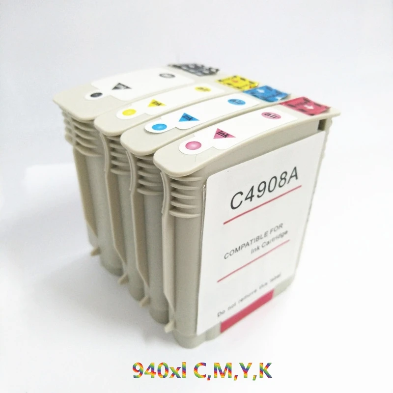 Совместимый сменный чернильный картридж Vilaxh 4pk 940xl для HP 940 hp 8000 8500 C4907A C4908A C4909A с