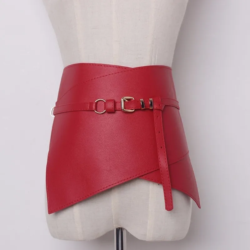 Twotwinstyle женщина ультра широкий регулируемый тонкий корпус корсет пояс черная