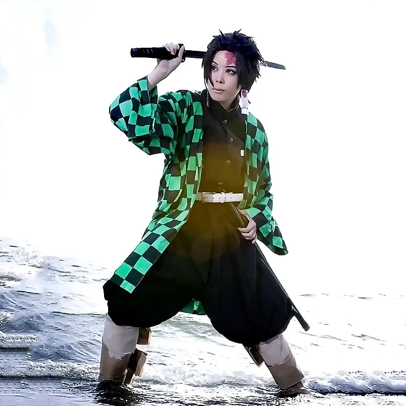 Новый Аниме Убийца демонов: Kimetsu no Yaiba Косплей Kamado Tanjirou Хэллоуин вечевечерние