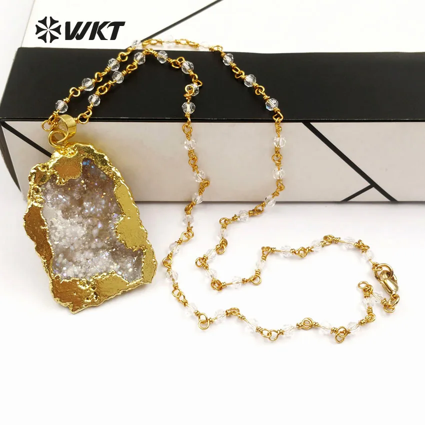 WT-N1133 Новые поступления! Красивые женские ожерелье из натурального камня разные