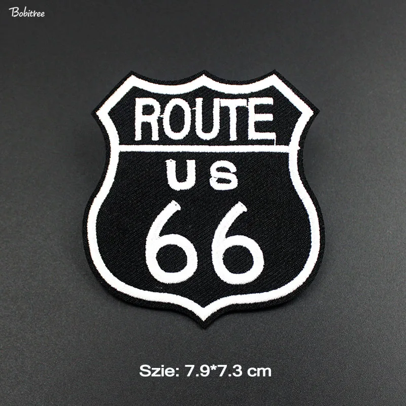 Модные размер 7 9*7 3 см Route 66 патчи железные наклейки полоски на одежду значки