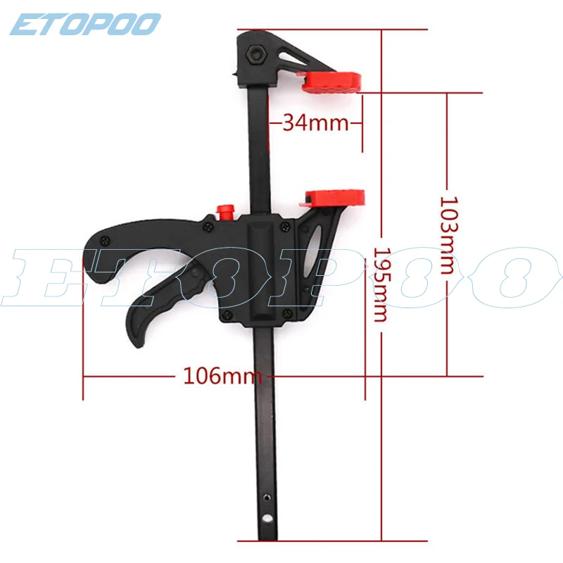 Пластиковый зажим для столярных работ гаечный ключ с храповым механизмом 4 дюйма