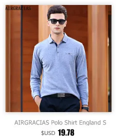 Airgracias бренд Поло S Mens Solid Цвет поло Рубашки для мальчиков хлопок длинный рукав Camisas Поло стенд воротник мужской Поло рубашка 3XL 8889