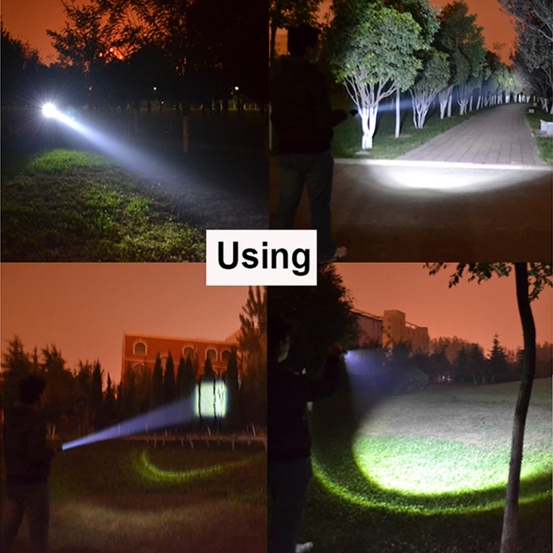 

Tactical Zoomable 1000 lm XML T6 LED Hunting Flashlight Torch Light 7 Modes Lamp+Pressure Switch+Battery+Gun Mount