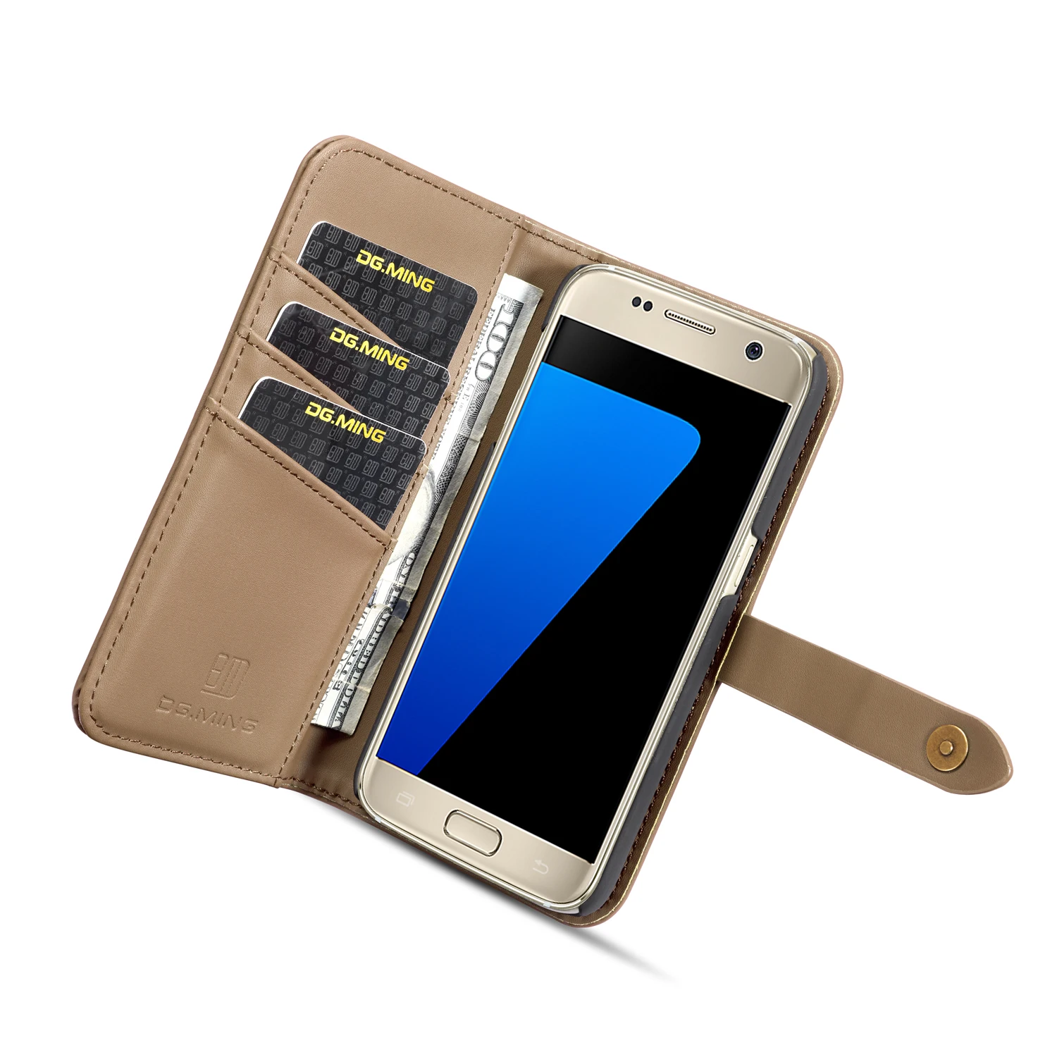 Съемный кожаный чехол бумажник 2 в 1 для Samsung Galaxy S7 s7 edge|Чехлы-портмоне| |