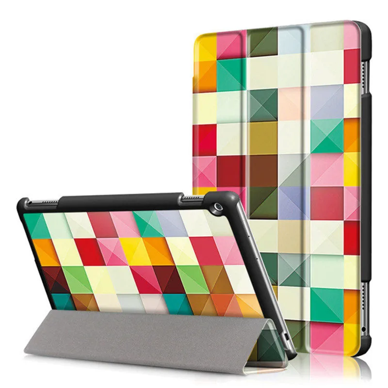 Чехол-подставка из искусственной кожи с рисунком для huawei MediaPad M3 Lite 10 BAH-W09 BAH-AL00 10,1 дюймов, защитный чехол для планшета+ пленка для экрана+ ручка - Цвет: Magic cube