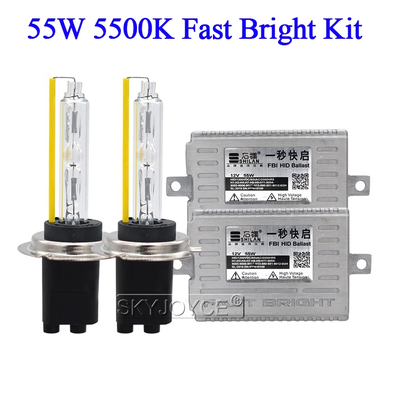 SKYJOYCE AC 12 В 55 Вт D2H ксенон HID комплект 5500 к Быстрая яркая Автомобильная фара H7 H11 H3 HB3