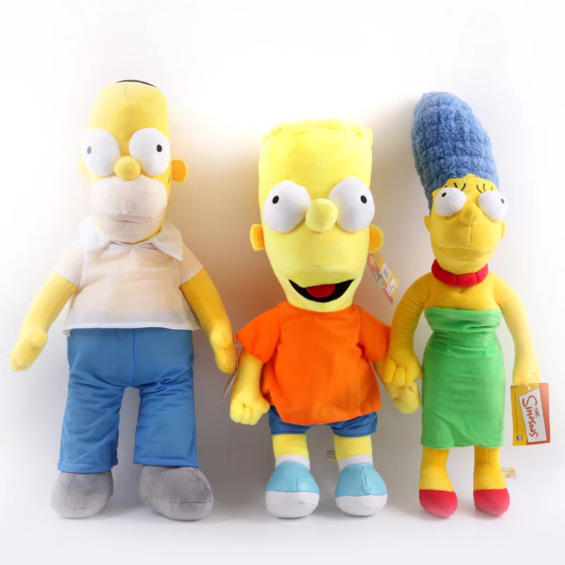 Мультяшный фильм Симпсоны Плюшевые игрушки куклы Семья Симпсонов плюшевые