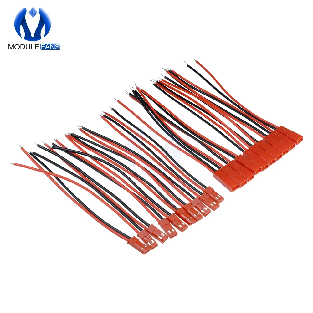 10 пар 100 мм 10 см jst штекер гнездовой