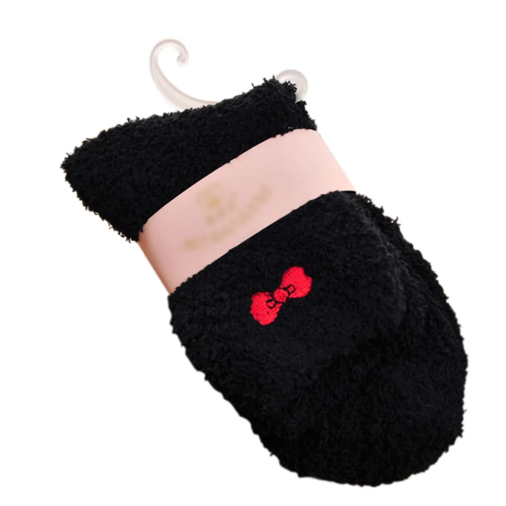 Новые женские зимние мягкие теплые пушистые пижамные носки утепленные бархатные