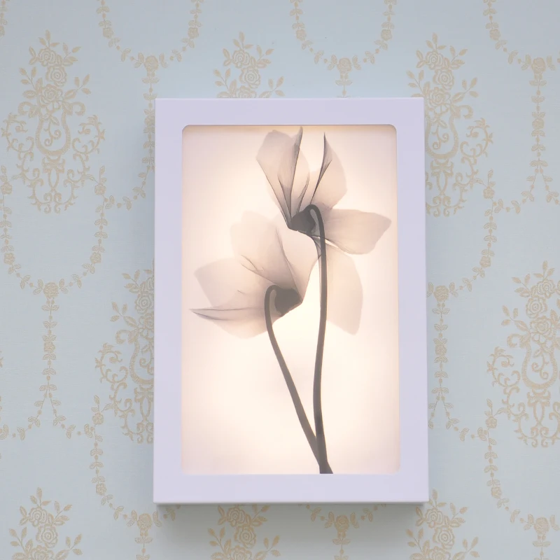 MLZAOSN светодиодный декоративный настенный светильник с цветами ПВХ